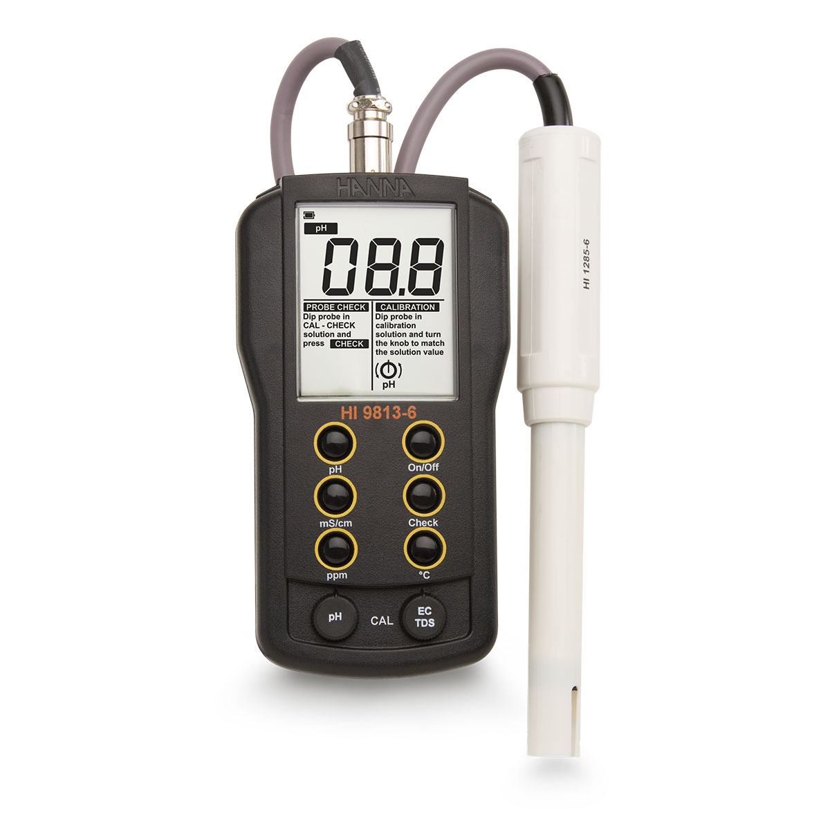 Medidor Portátil de pH / CE / TDS / Temperatura con CAL Check™ - HI9813-6 HANNA - Image 2