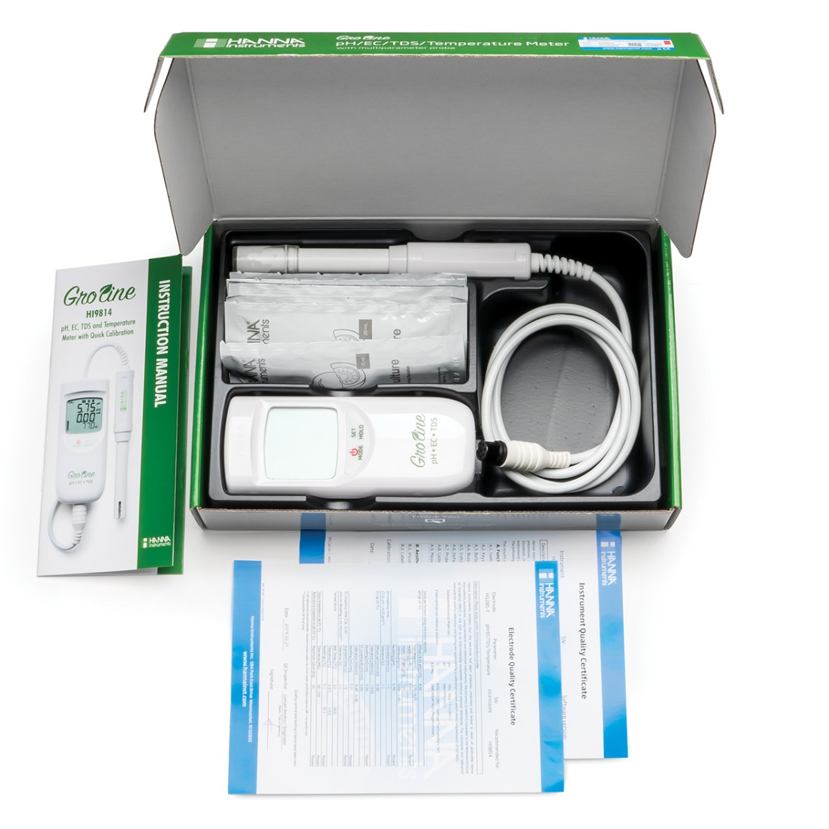Medidor Portátil e Impermeable Hanna HI9814 GroLine pH/EC/TDS/Temperature Meter - Image 4