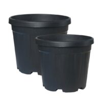 Maceta negra PASQUINI & BINI VEGA FENICE de polipropileno reciclado