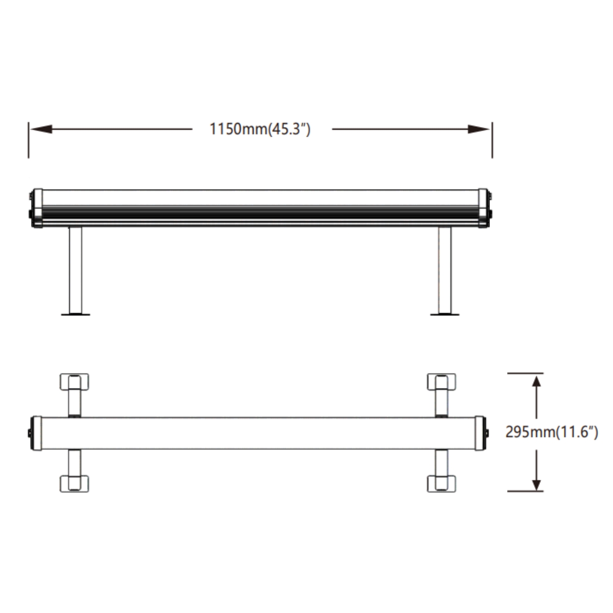 LED Under Canopy Cooltech 135w Patas metálicas Altura ajustable - Image 6