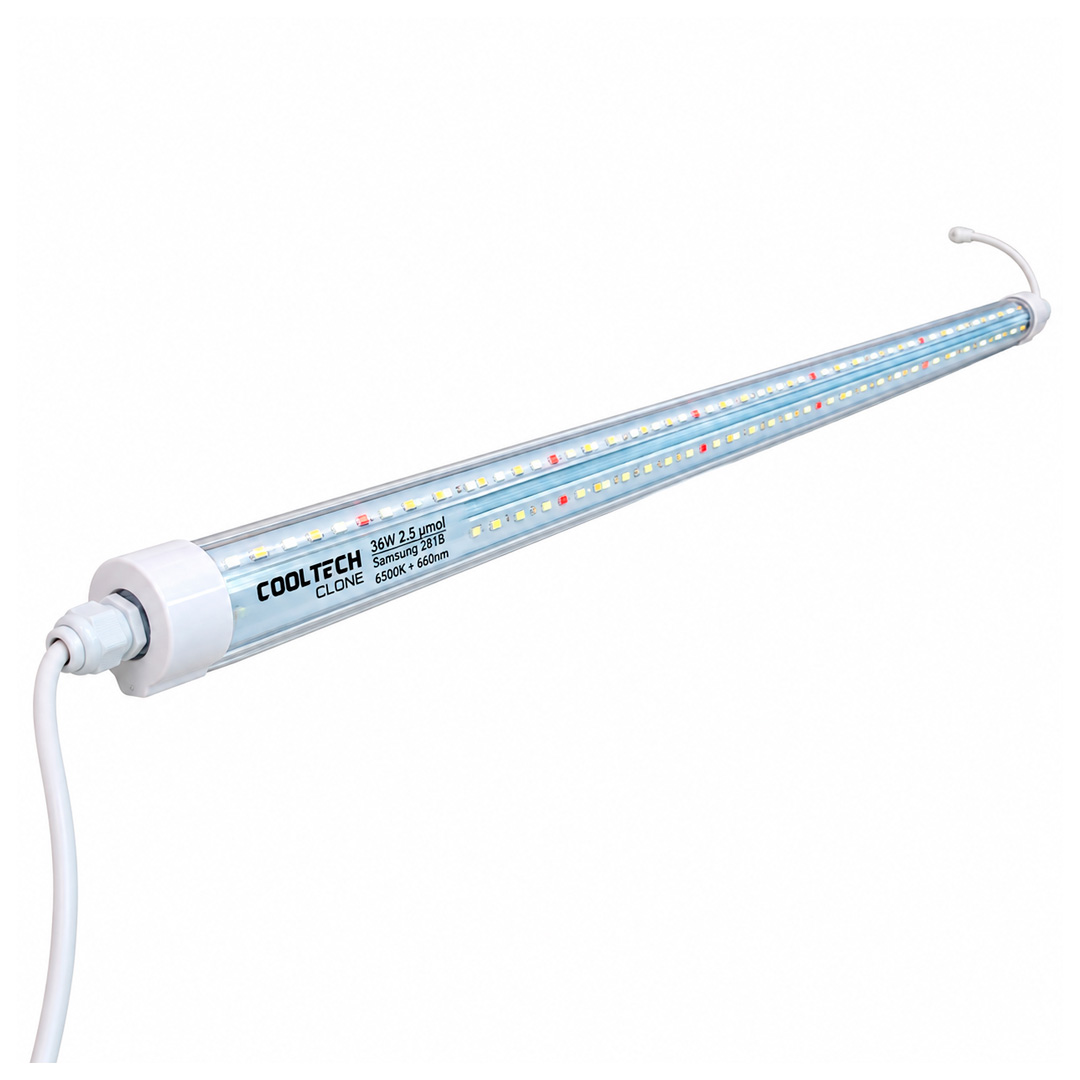Led Cooltech Clone T8 Lamp tube 36W 2.5 umol Samsung 281B 6500K+660nm (120 cm)